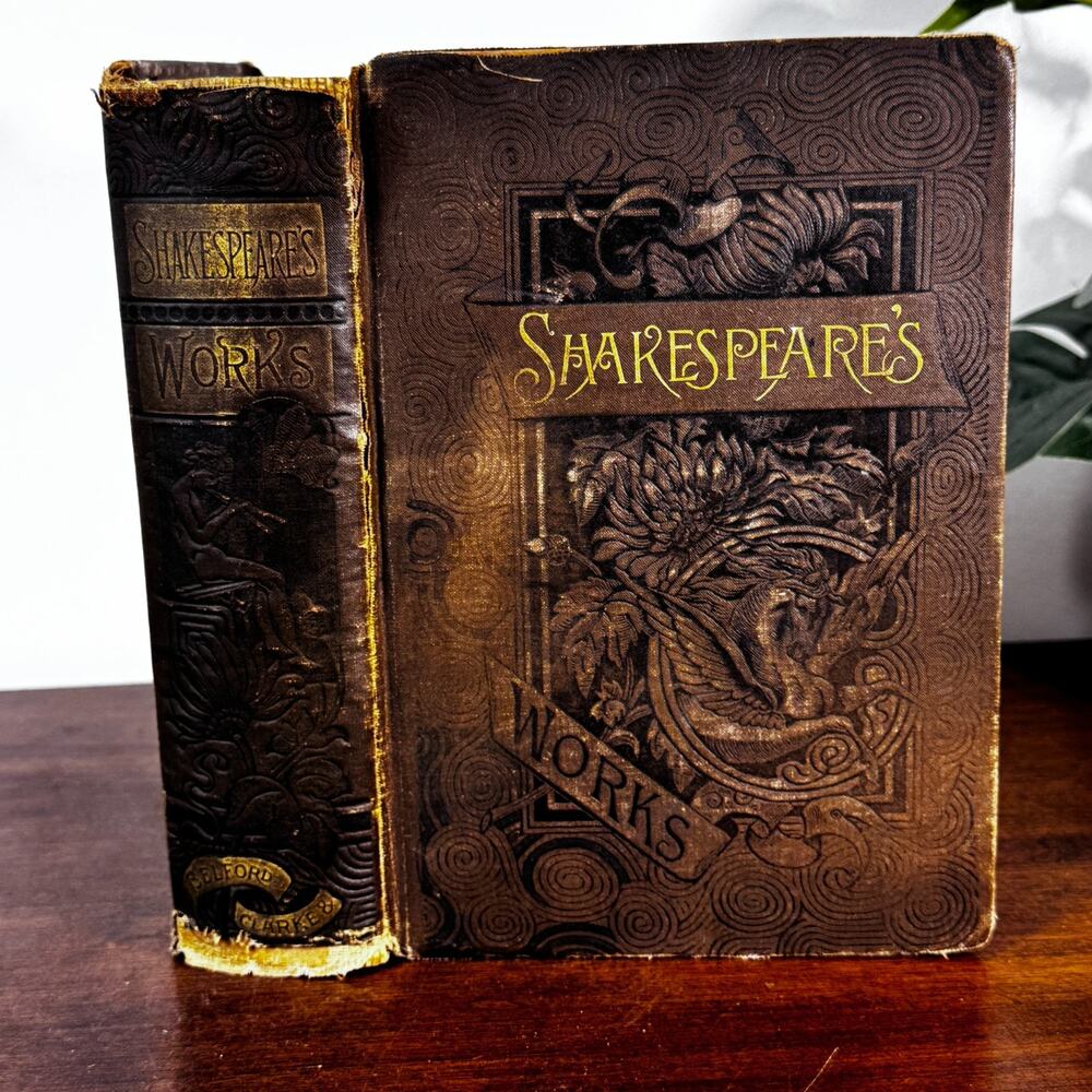Antique 1889 The Complete Works of William Shakespeare Illustrated